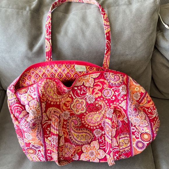 Vera Bradley Handbags - Vera Bradley Raspberry Fizz Overnight Duffel Bag